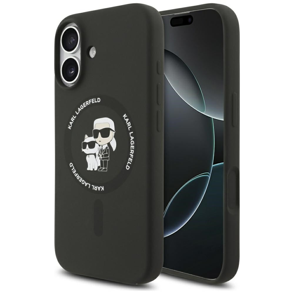 MagSafe Case for Apple iPhone 17, Karl Lagerfeld, Ring Karl & Choupette, Black