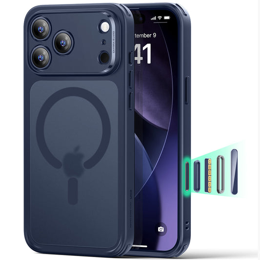 MagSafe Hülle für Apple iPhone 17 Pro, ESR, Classic Hybrid, Satin Blau