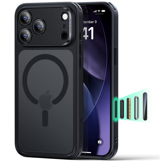 MagSafe Hülle für Apple iPhone 17 Pro, ESR, Classic Hybrid, Satinschwarz