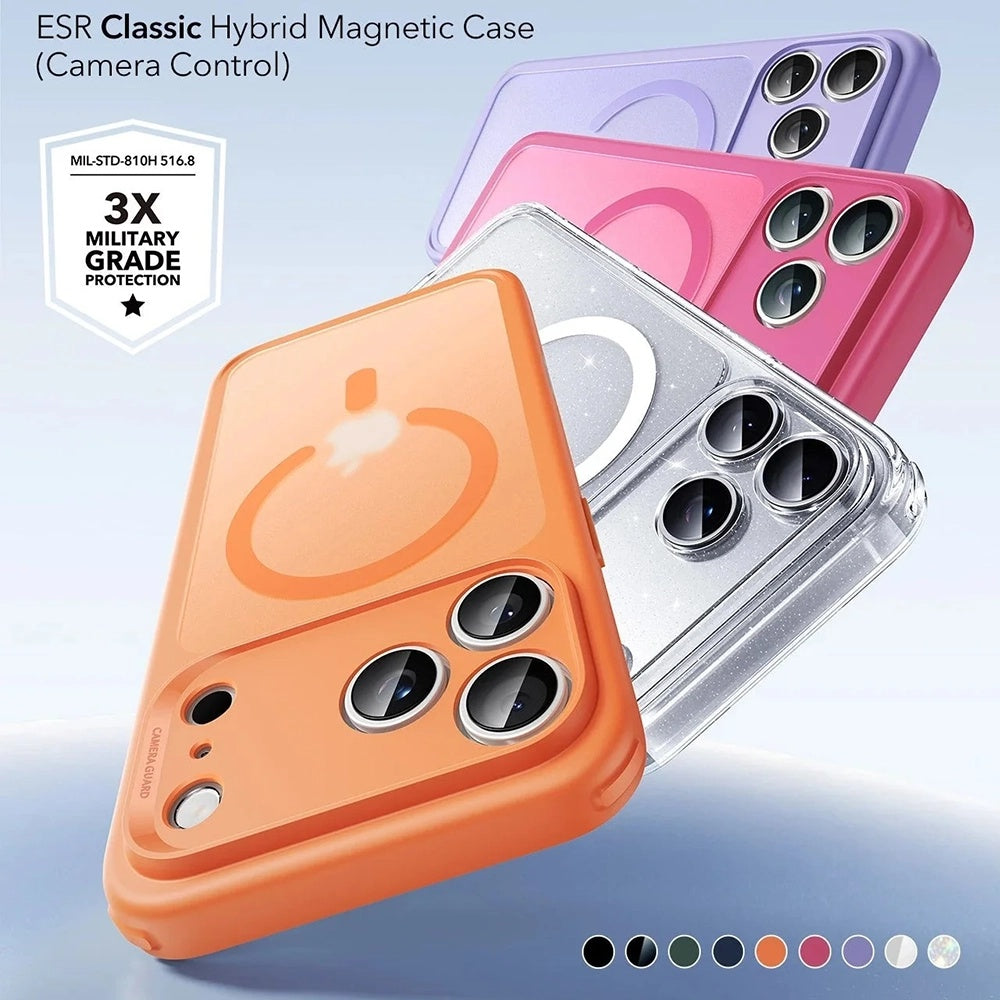 MagSafe Hülle für Apple iPhone 17 Pro, ESR, Classic Hybrid, Satiniertes Orange