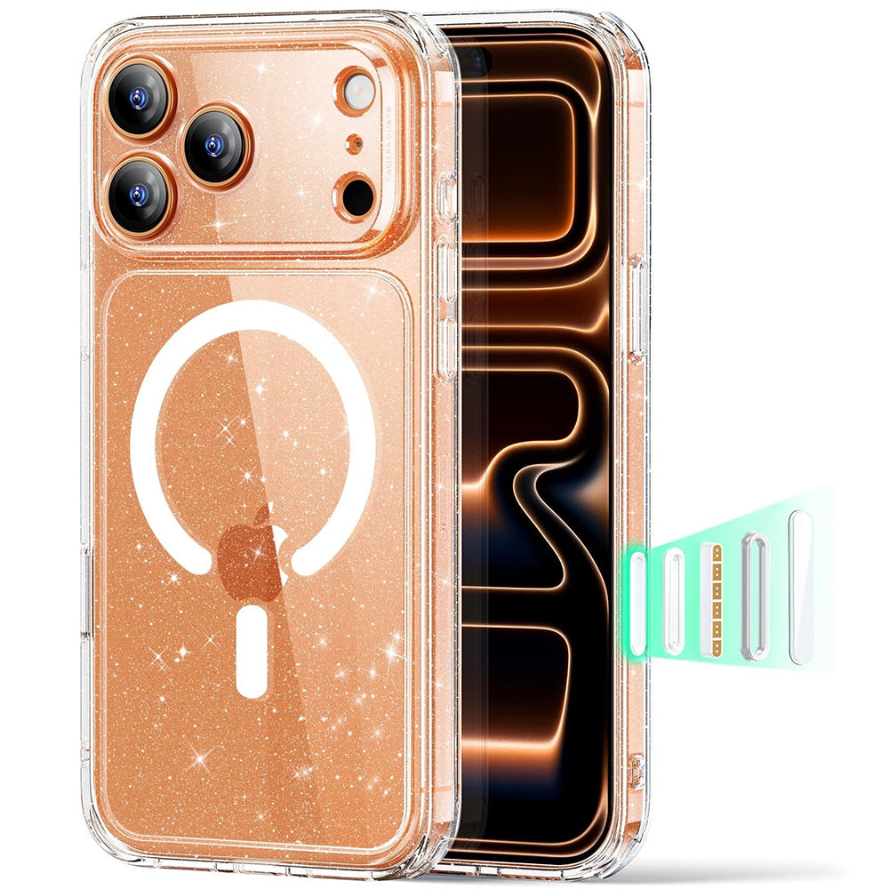 MagSafe Hülle für Apple iPhone 17 Pro, ESR, Classic Hybrid Shimmer, Transparent