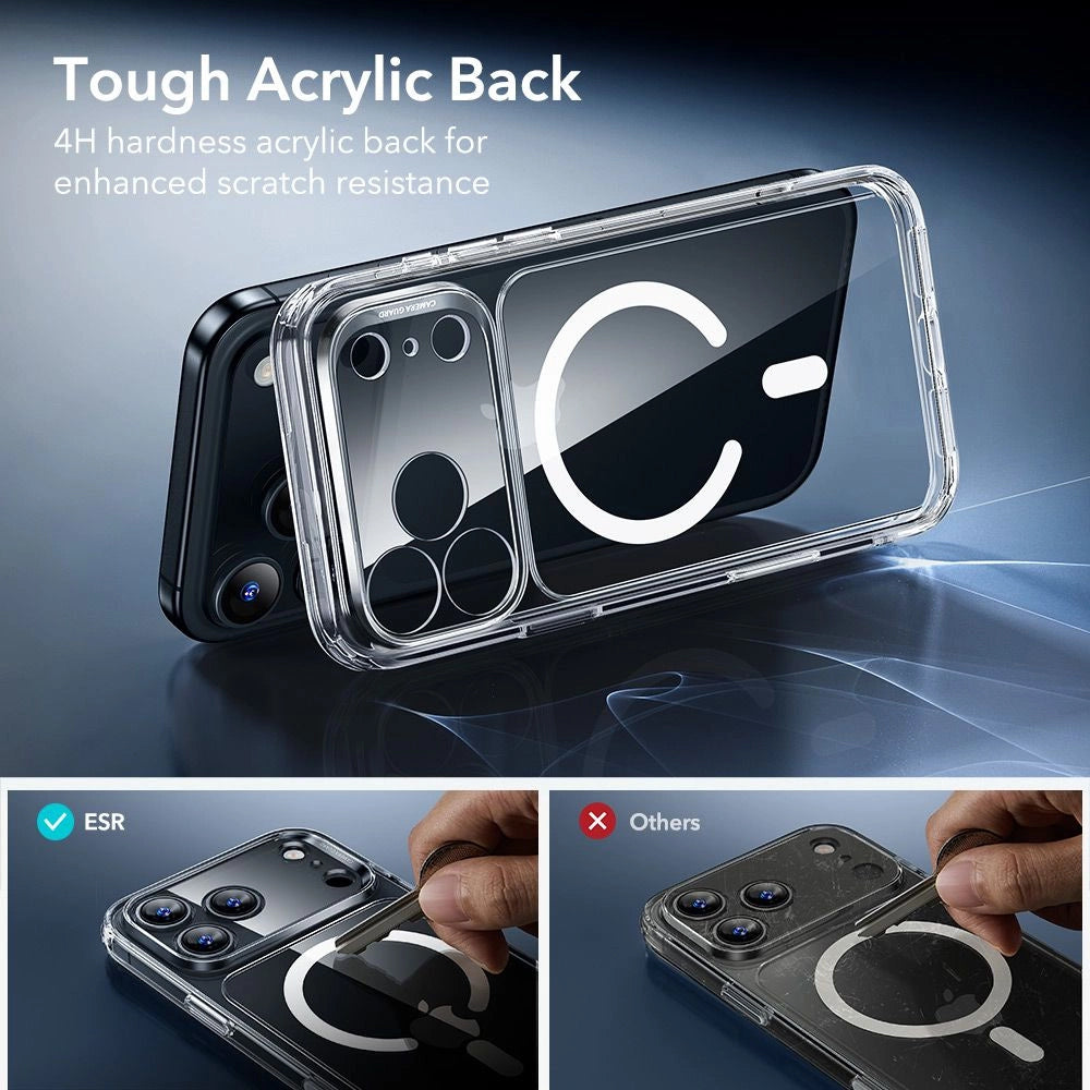 MagSafe Hülle für Apple iPhone 17 Pro, ESR, Classic Hybrid mit Displayschutz, Transparent