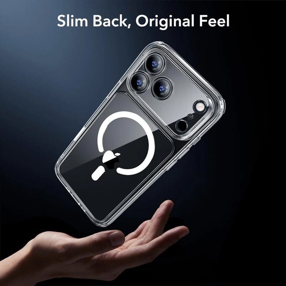 MagSafe Hülle für Apple iPhone 17 Pro, ESR, Classic Hybrid mit Displayschutz, Transparent