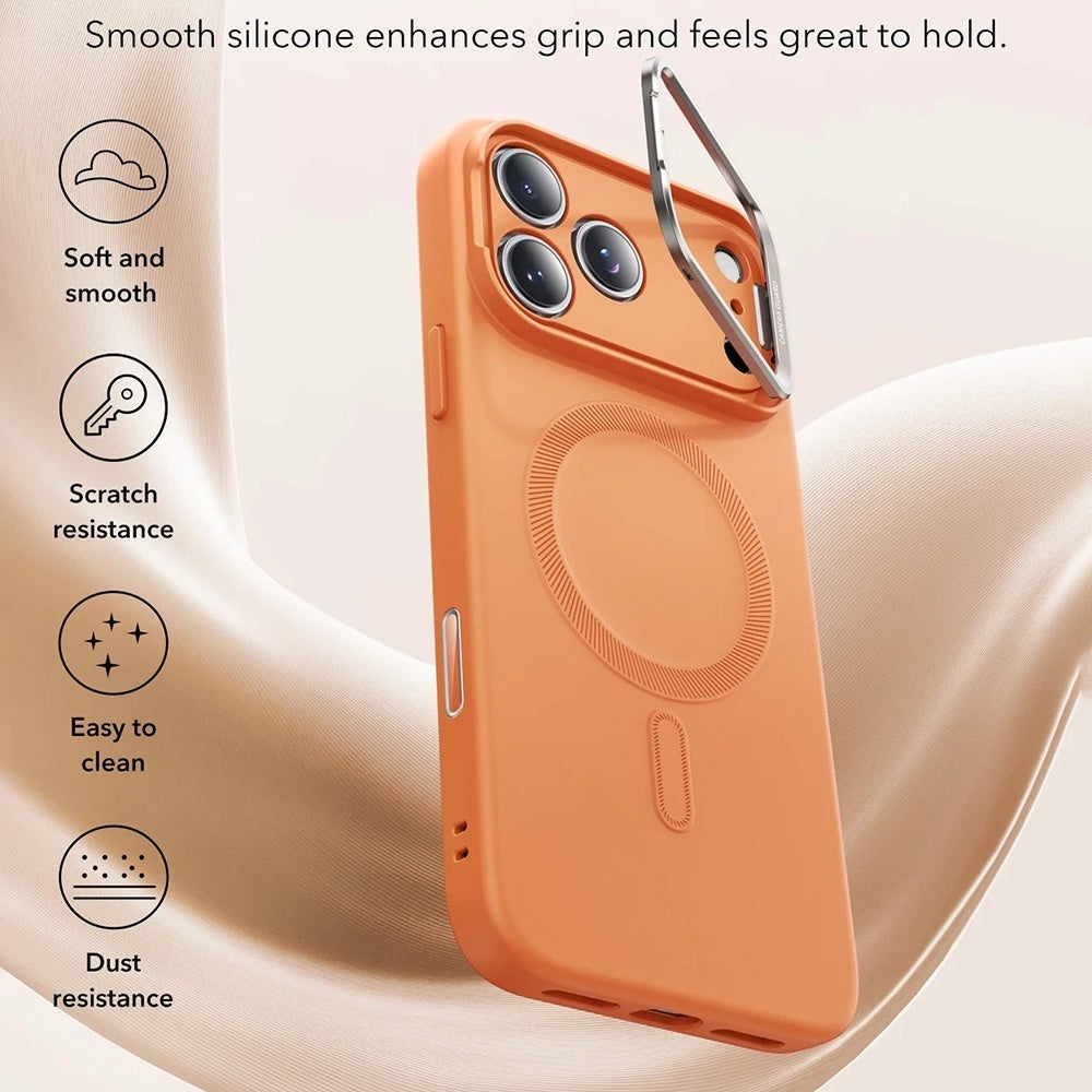 MagSafe Hülle für Apple iPhone 17 Pro, ESR, Cloud Soft Kickstand, Orange