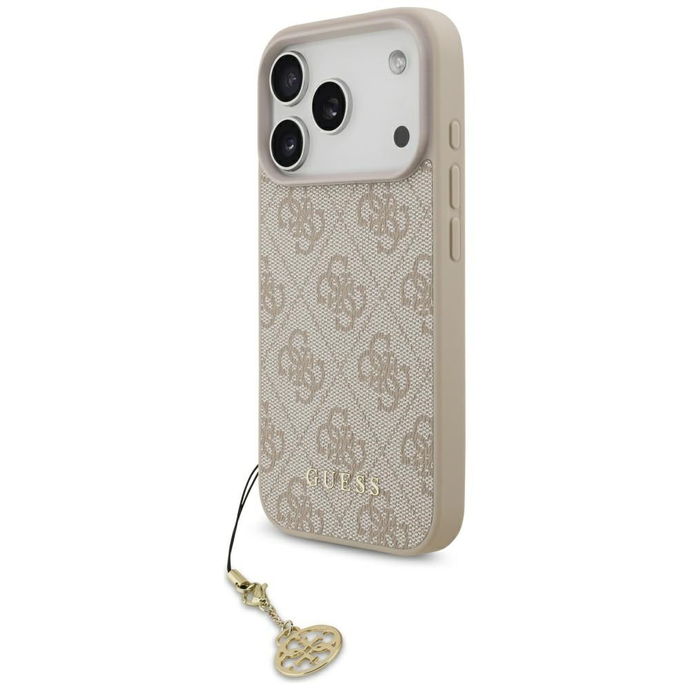 MagSafe Case for Apple iPhone 17 Pro, Guess, 4G Charm Cradle, Pink