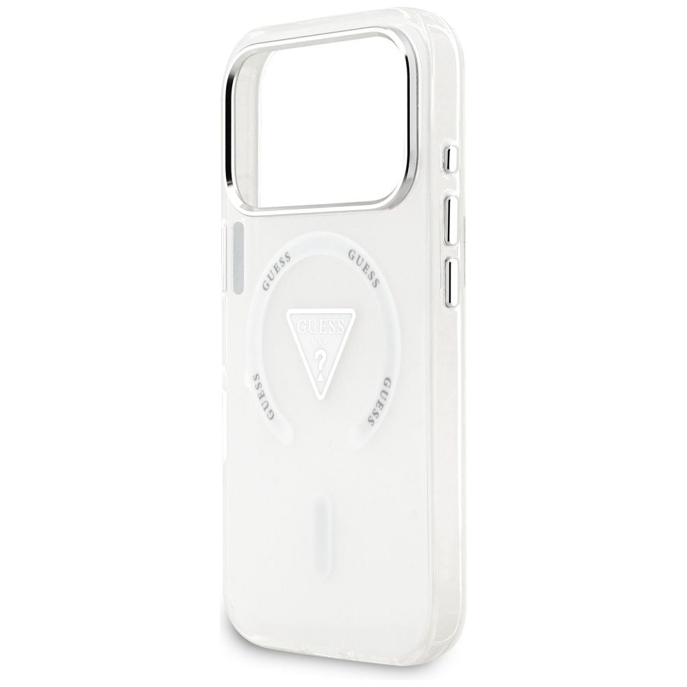 MagSafe Hülle für Apple iPhone 17 Pro, Guess, IML Gradient Triangle Logo, Transparent