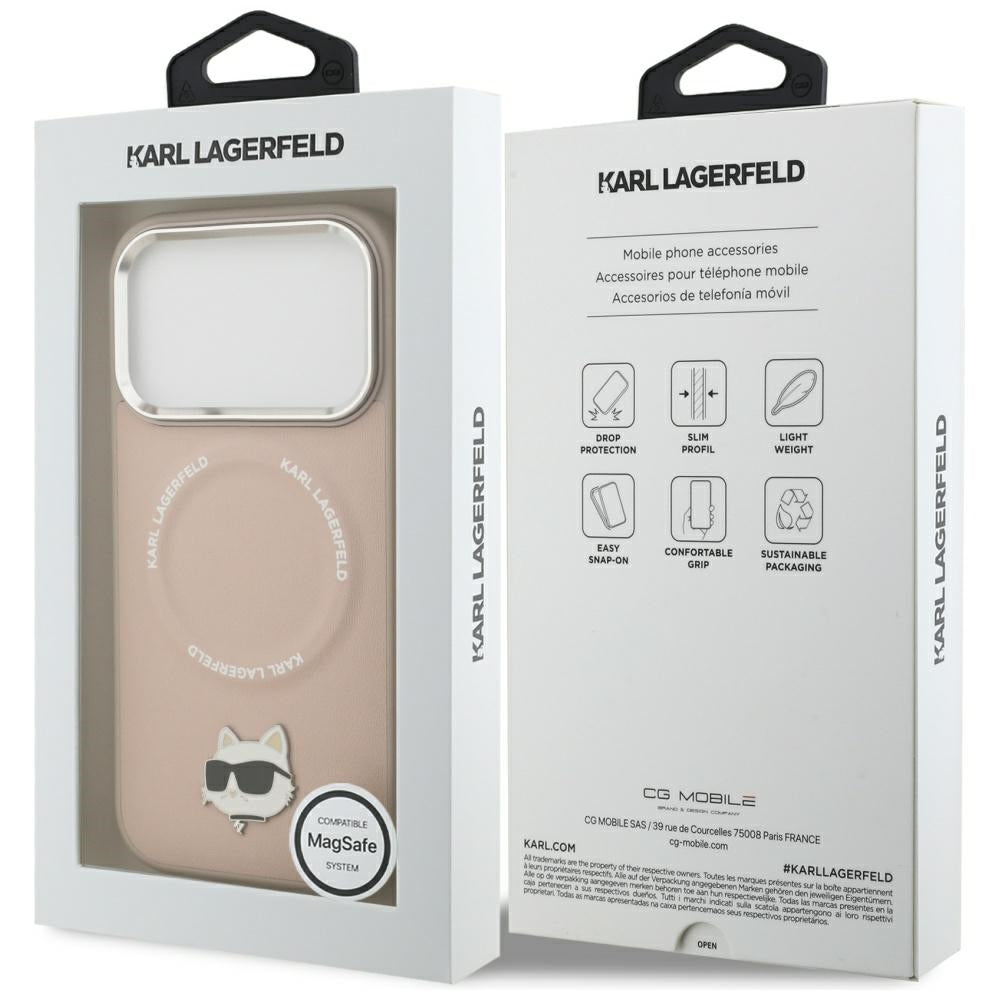 MagSafe Case for Apple iPhone 17 Pro, Karl Lagerfeld, Choupette Pin, Pink