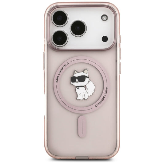 MagSafe Hülle für Apple iPhone 17 Pro, Karl Lagerfeld, IML Choupette, Rosa