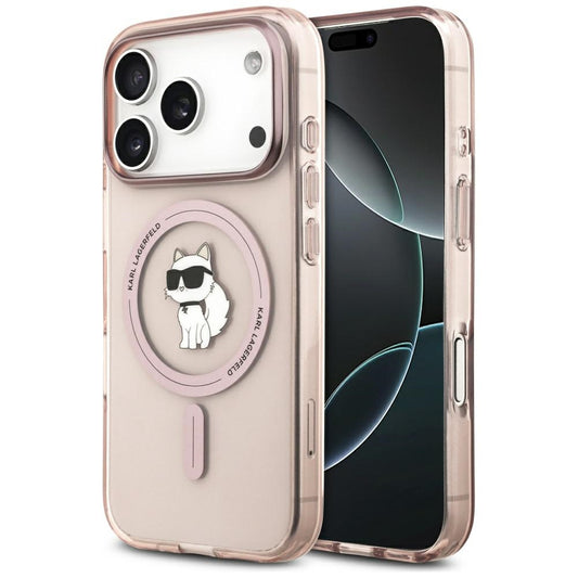 MagSafe Hülle für Apple iPhone 17 Pro, Karl Lagerfeld, IML Choupette, Rosa