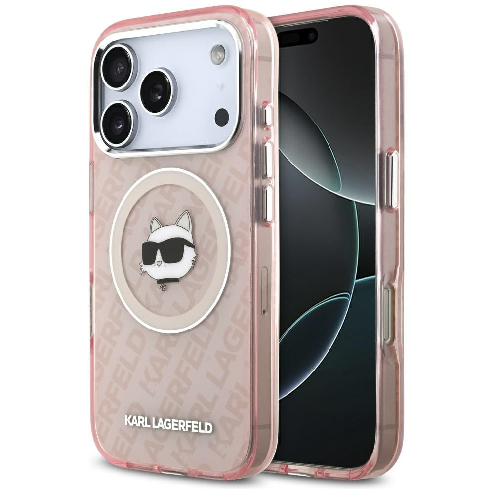 MagSafe Hülle für Apple iPhone 17 Pro, Karl Lagerfeld, IML Choupette's Head, Rosa