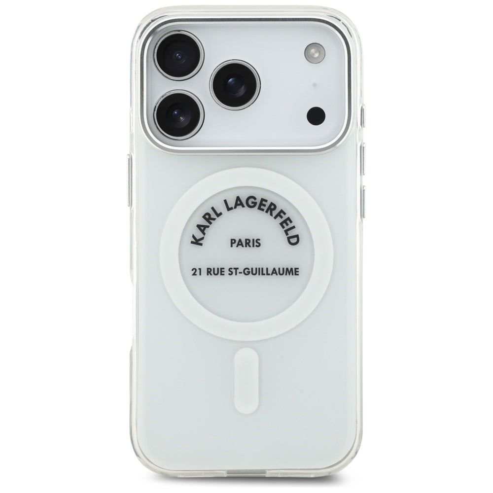 MagSafe Hülle für Apple iPhone 17 Pro, Karl Lagerfeld, IML Logo RSG, Transparent