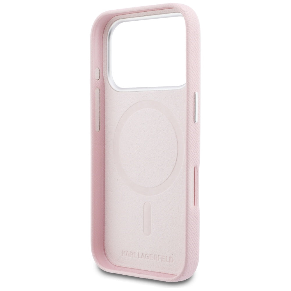 MagSafe Hülle für Apple iPhone 17 Pro, Karl Lagerfeld, Karl Head Logo, Rosa