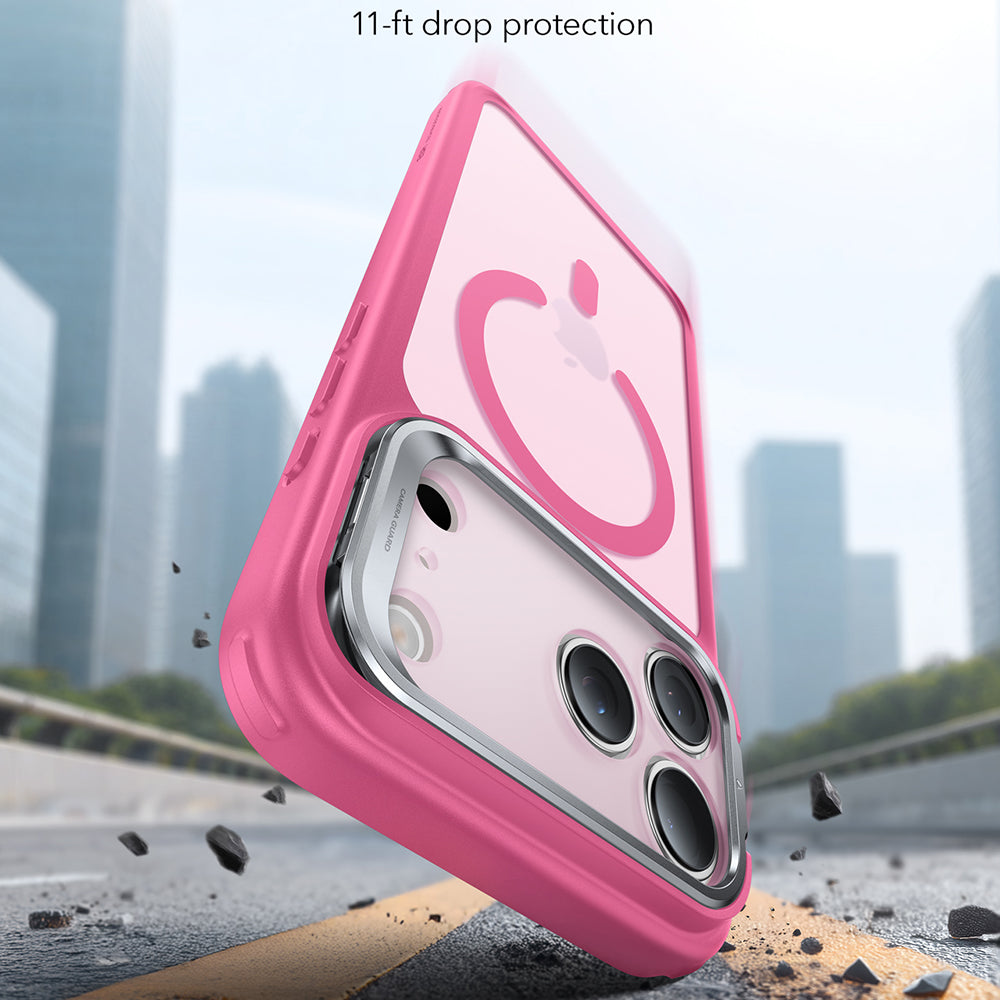 MagSafe Hülle für Apple iPhone 17 Pro Max, ESR, Classic Hybrid Kickstand, Satinrosa