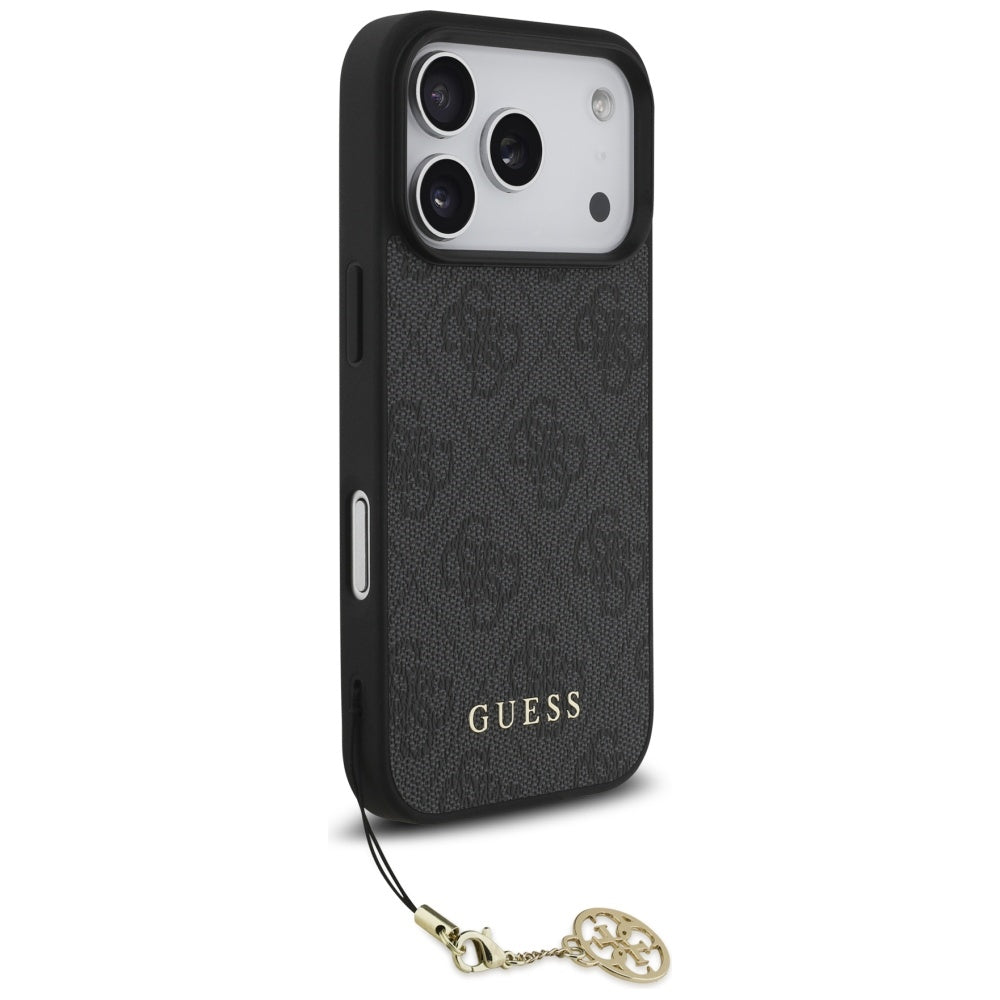MagSafe Case for Apple iPhone 17 Pro Max, Guess, 4G Charm Cradle, Black