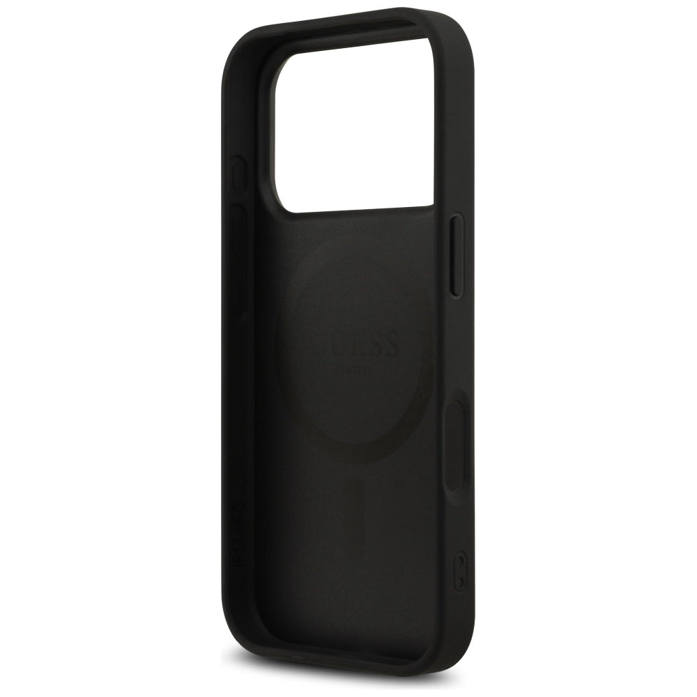 MagSafe Case for Apple iPhone 17 Pro Max, Guess, 4G Printed Stripes, Black