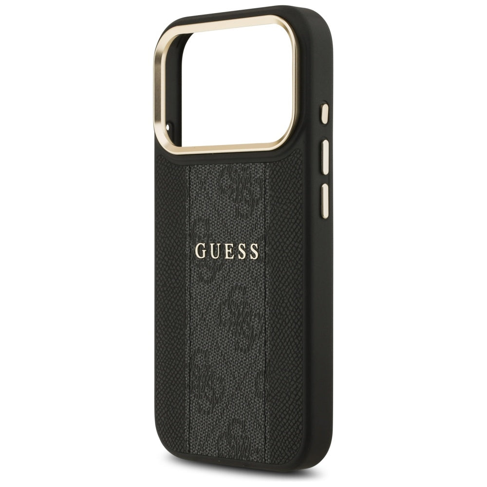 MagSafe Hülle für Apple iPhone 17 Pro Max, Guess, 4G Stripe, Schwarz