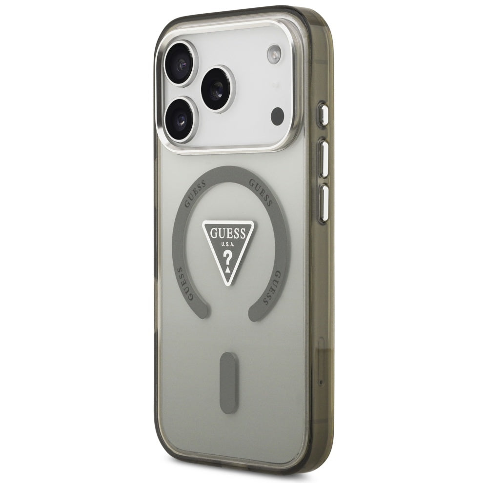 MagSafe Hülle für Apple iPhone 17 Pro Max, Guess, IML Gradient Triangle Logo, Khaki