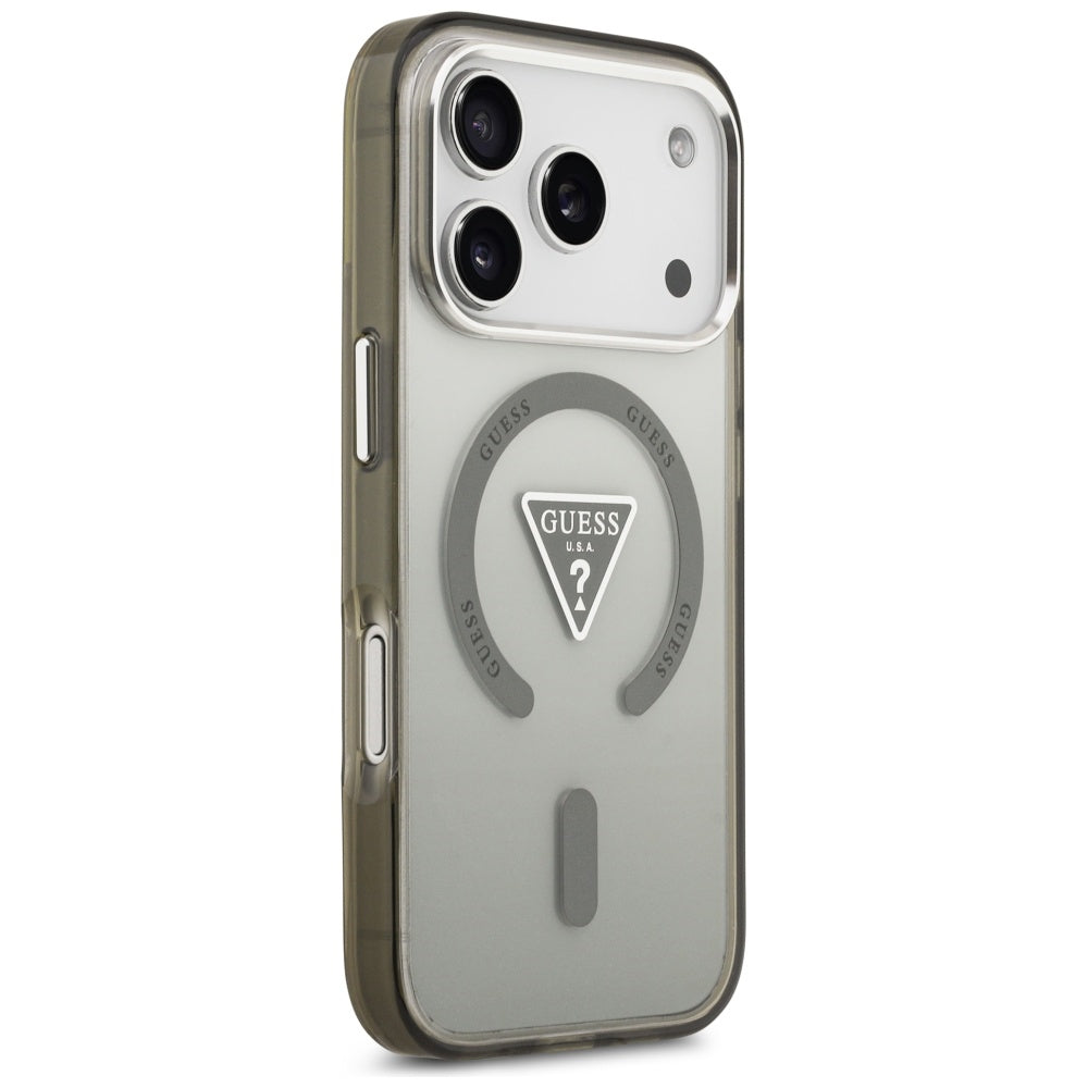 MagSafe Hülle für Apple iPhone 17 Pro Max, Guess, IML Gradient Triangle Logo, Khaki