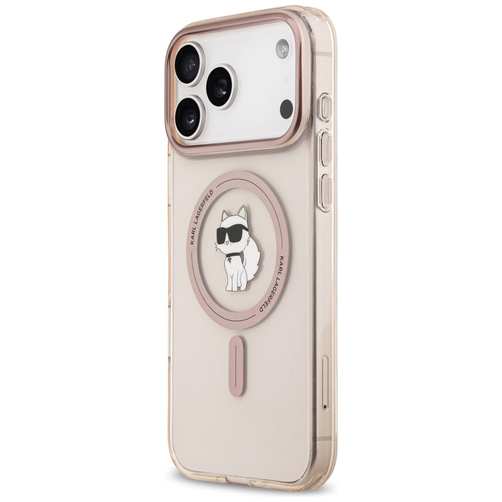 MagSafe Hülle für Apple iPhone 17 Pro Max, Karl Lagerfeld, IML Choupette, Rosa