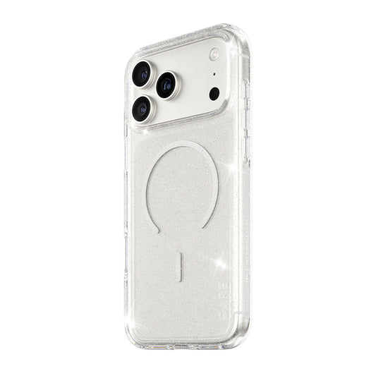 MagSafe Case for Apple iPhone 17 Pro Max, PanzerGlass, Care Urban Explorer Star Lit, White Transparent