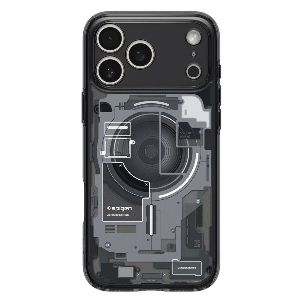 MagSafe Hülle für Apple iPhone 17 Pro Max, Spigen, Ultra Hybrid Zero One, Schwarz ACS10289