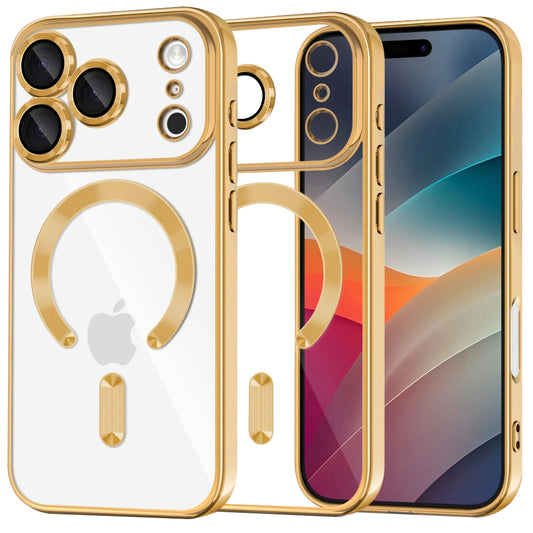 MagSafe Hülle für Apple iPhone 17 Pro Max, Techsuit, Luxury Crystal, Gold