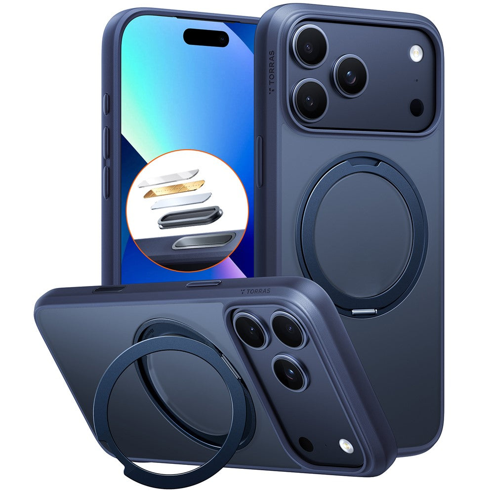 MagSafe Case for Apple iPhone 17 Pro Max, Torras, Ostand Pro, Navy Blue
