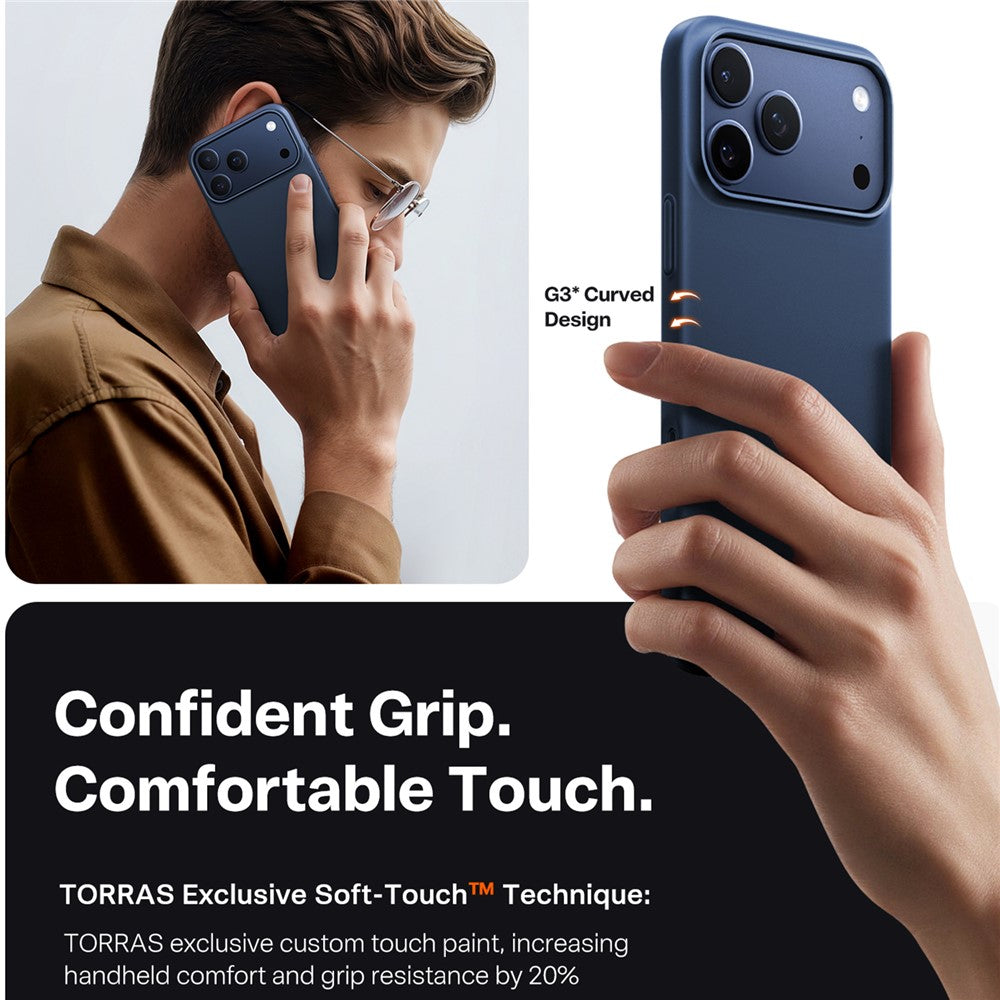 MagSafe Hülle für Apple iPhone 17 Pro Max, Torras, SlimFit, Marineblau