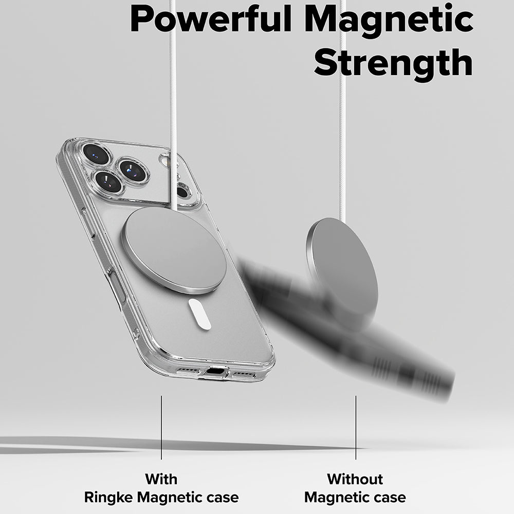 MagSafe Hülle für Apple iPhone 17 Pro, Ringke, Fusion, Matt Transparent