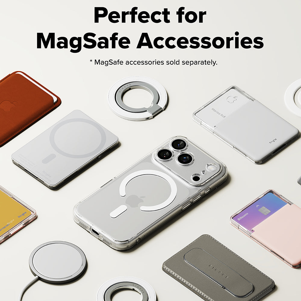 MagSafe Hülle für Apple iPhone 17 Pro, Ringke, Fusion, Matt Transparent