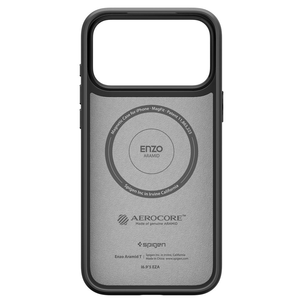 MagSafe Hülle für Apple iPhone 17 Pro, Spigen, Enzo Aramid T, Schwarz ACS09959