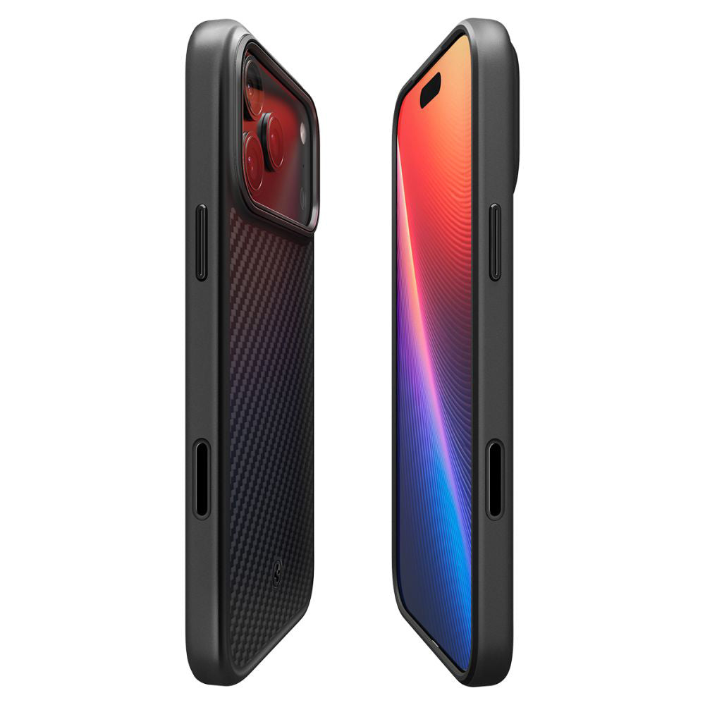 MagSafe Hülle für Apple iPhone 17 Pro, Spigen, Enzo Aramid T, Schwarz ACS09959