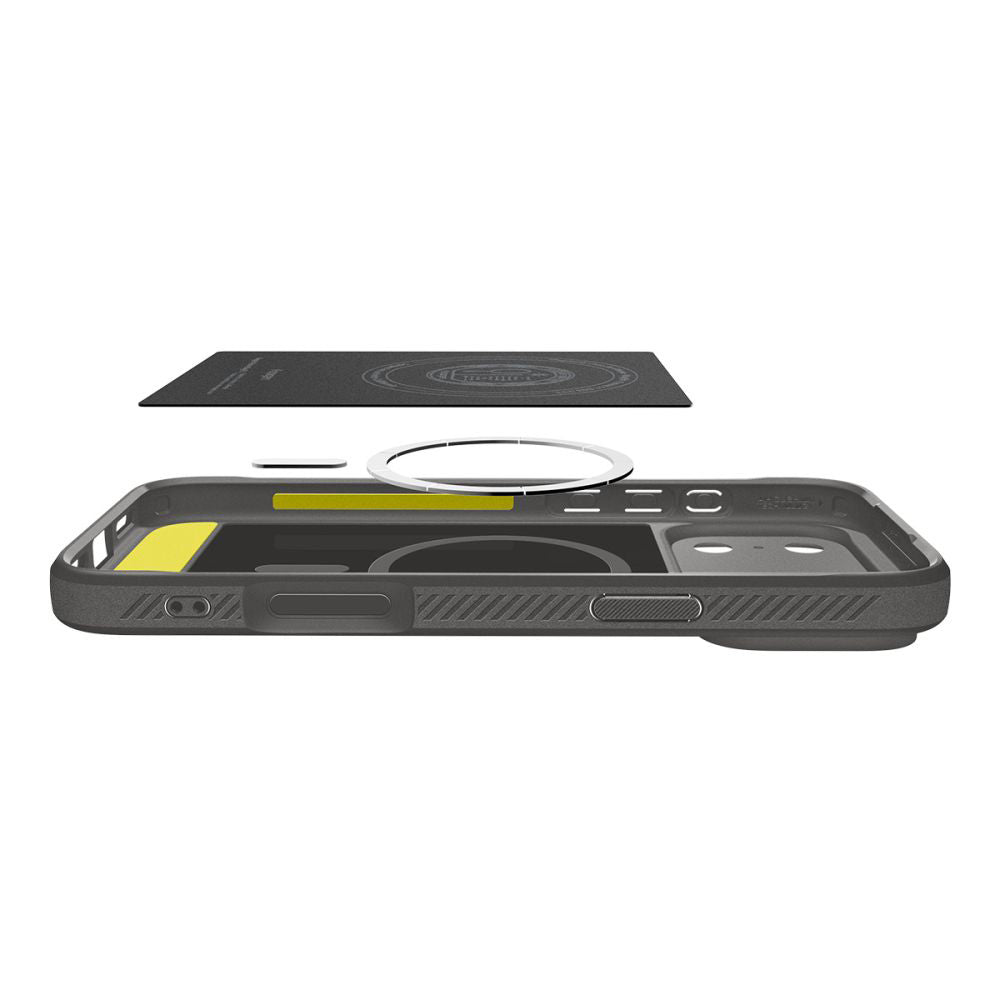 MagSafe Hülle für Apple iPhone 17 Pro, Spigen, Rugged Armor, Grau ACS10330