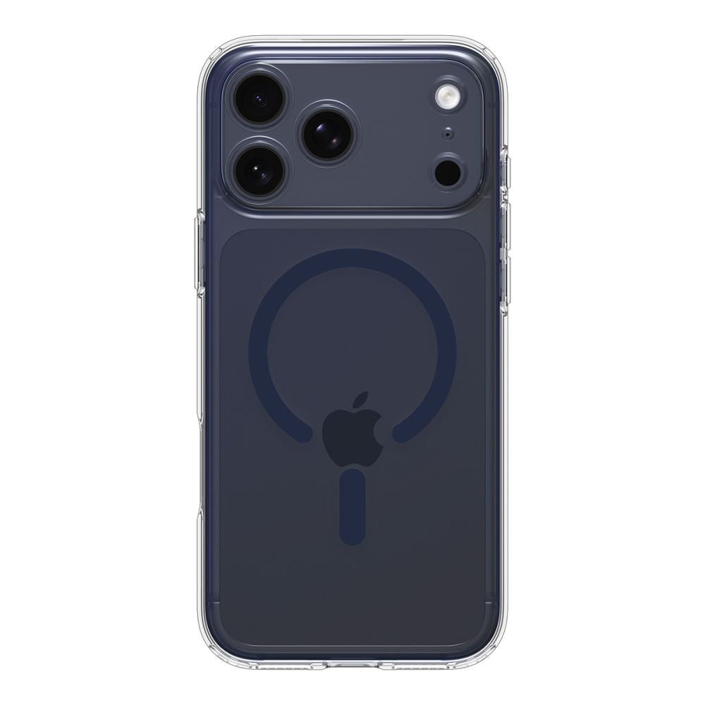 MagSafe Hülle für Apple iPhone 17 Pro, Spigen, Ultra Hybrid, Transparent Navyblau ACS11111