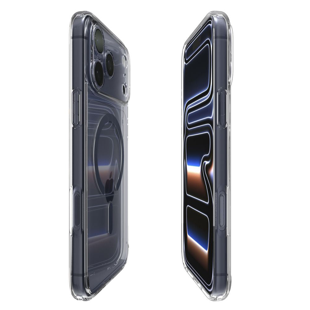 MagSafe Hülle für Apple iPhone 17 Pro, Spigen, Ultra Hybrid, Transparent Navyblau ACS11111