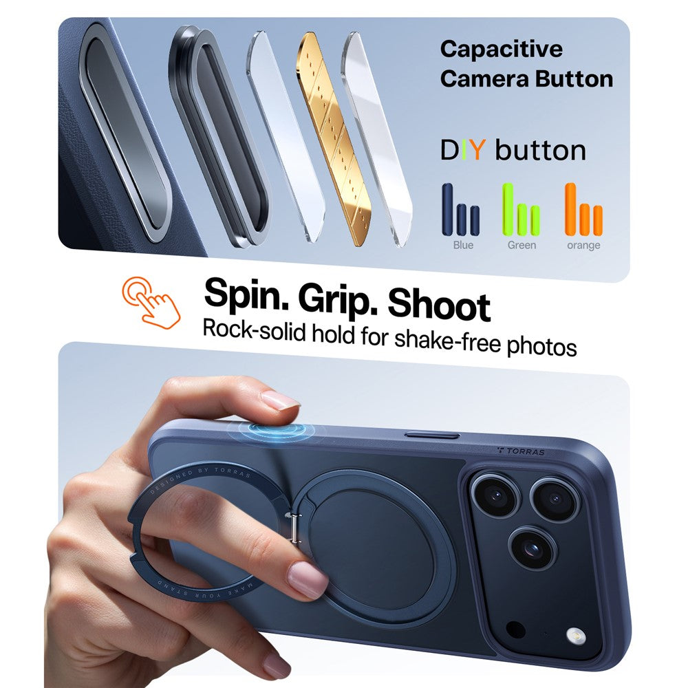 MagSafe Case for Apple iPhone 17 Pro, Torras, Ostand Pro, Navy Blue