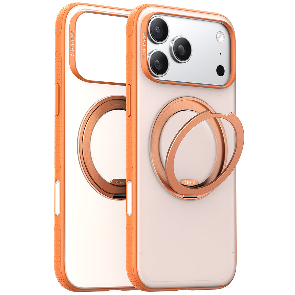 MagSafe Case for Apple iPhone 17 Pro, Torras, Ostand R Fitness, Orange