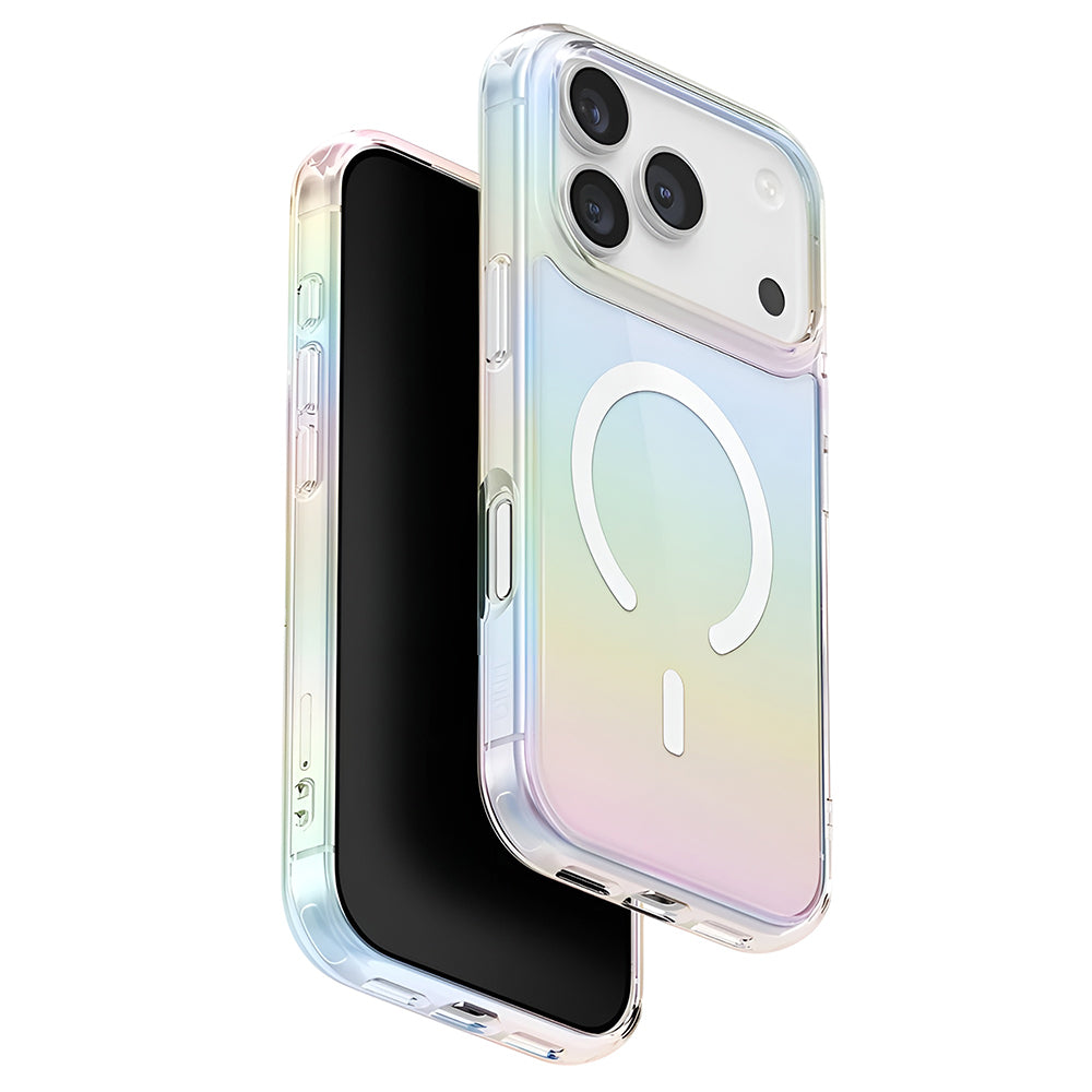 MagSafe Hülle für Apple iPhone 17 Pro, UNIQ, Iridescia MagClick, Mehrfarbig