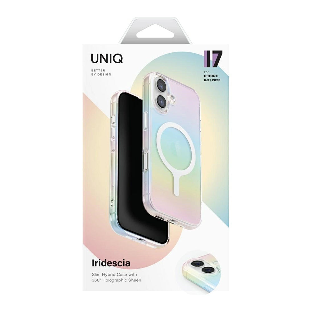MagSafe Hülle für Apple iPhone 17 Pro, UNIQ, Iridescia MagClick, Mehrfarbig
