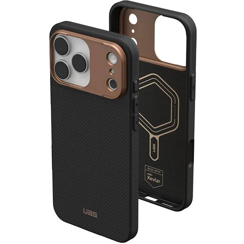 MagSafe-Hülle für Apple iPhone 17 Pro, Urban Armor Gear, Fibr Armr, Schwarz Bronze