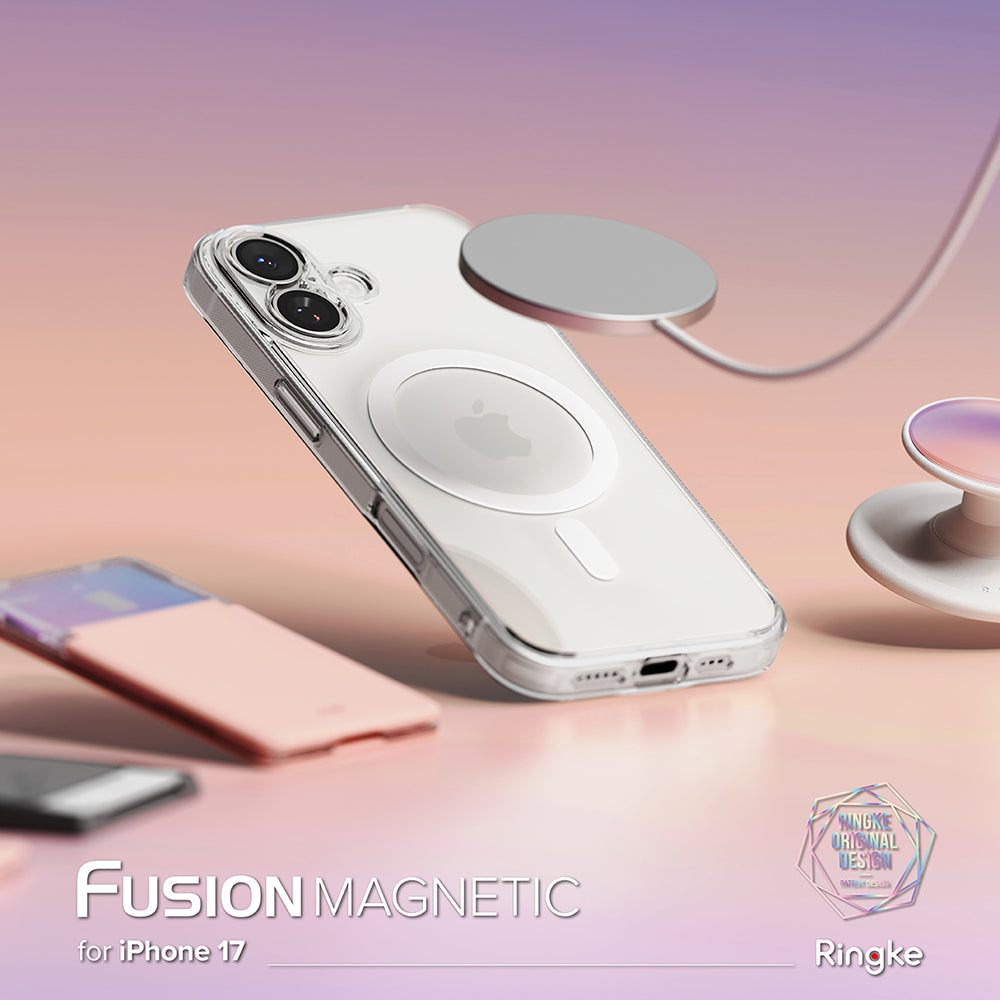 MagSafe Hülle für Apple iPhone 17, Ringke, Fusion, Matt Transparent