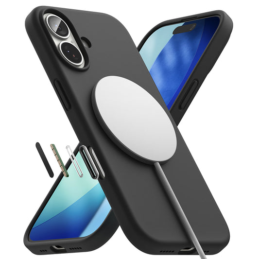 MagSafe Hülle für Apple iPhone 17, Ringke, Silikon, Schwarz