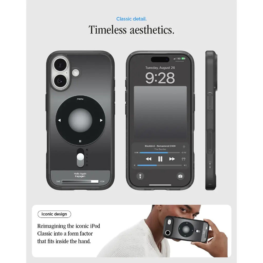 MagSafe Hülle für Apple iPhone 17, Spigen, Ultra Hybrid Classic, Schwarz