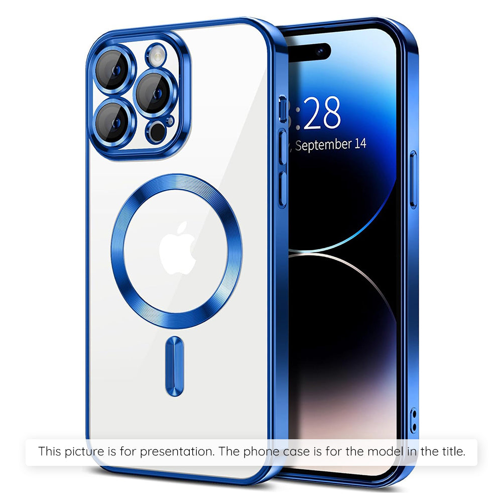 MagSafe Hülle für Apple iPhone 17, Techsuit, Luxury Crystal, Dunkelblau