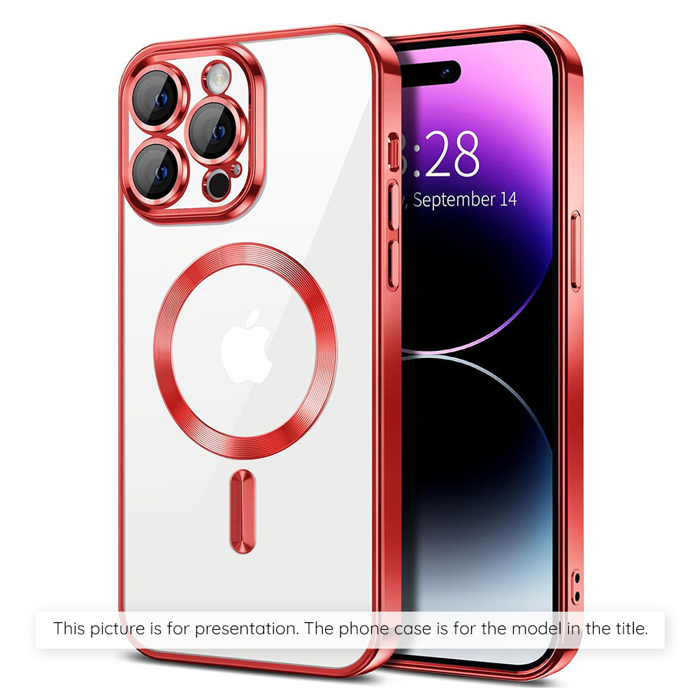 MagSafe Case for Apple iPhone 17, Techsuit, Luxury Crystal, Pink