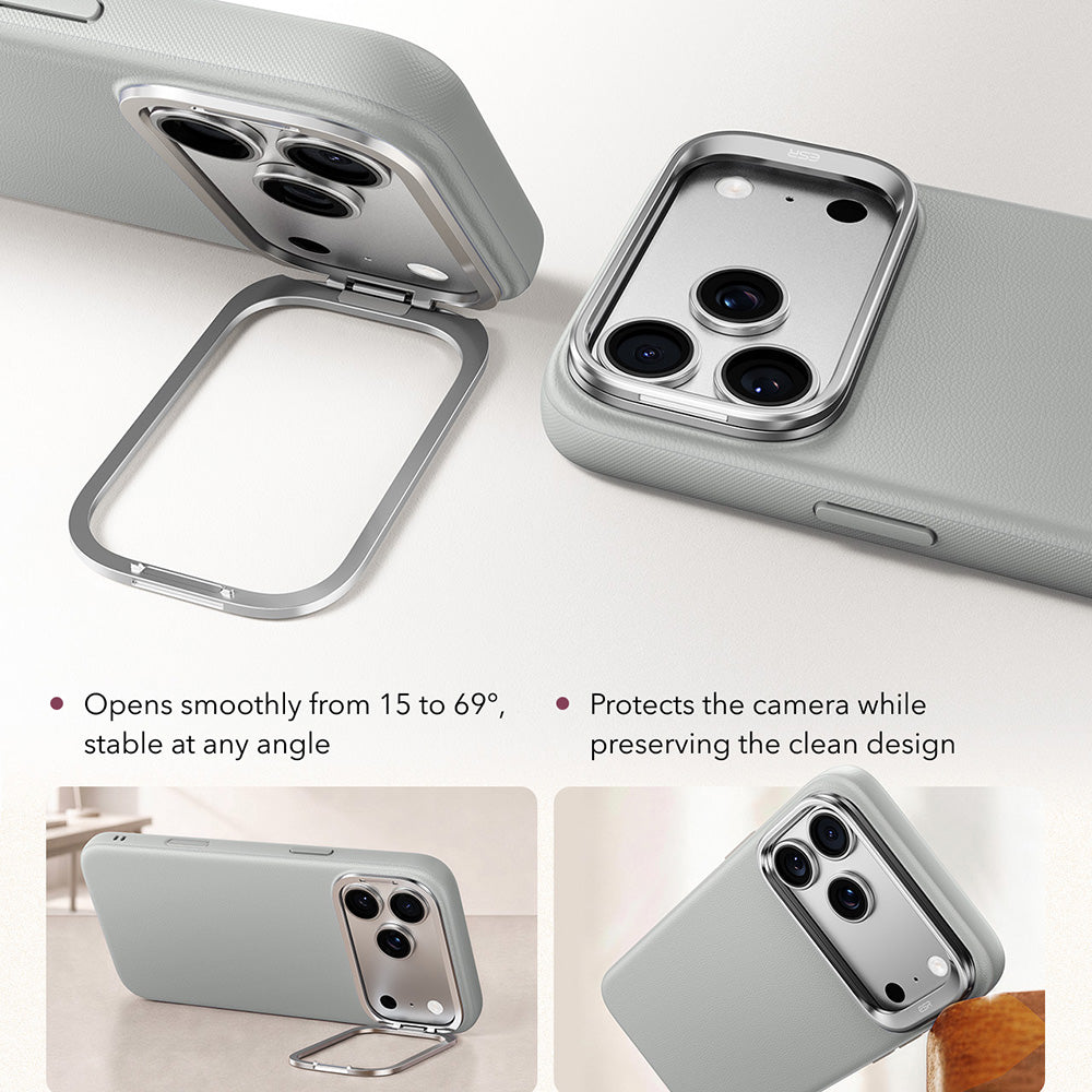 MagSafe-Hülle für Apple iPhone 18 Pro / 17 Pro, ESR, Atelier mit Ständer, Grau