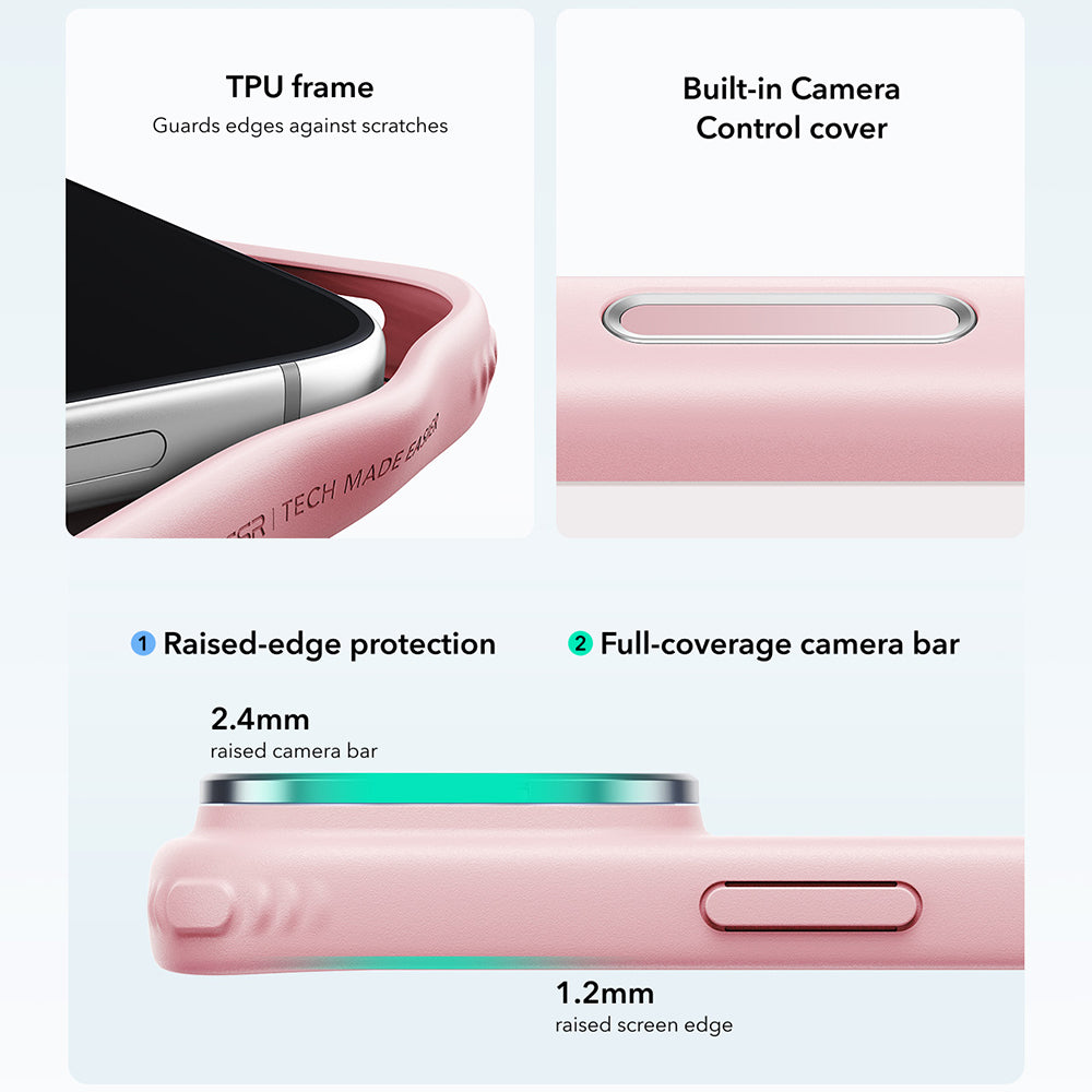 MagSafe-Hülle für Apple iPhone 18 Pro / 17 Pro, ESR, Classic Hybrid Kickstand, Satin Rosa