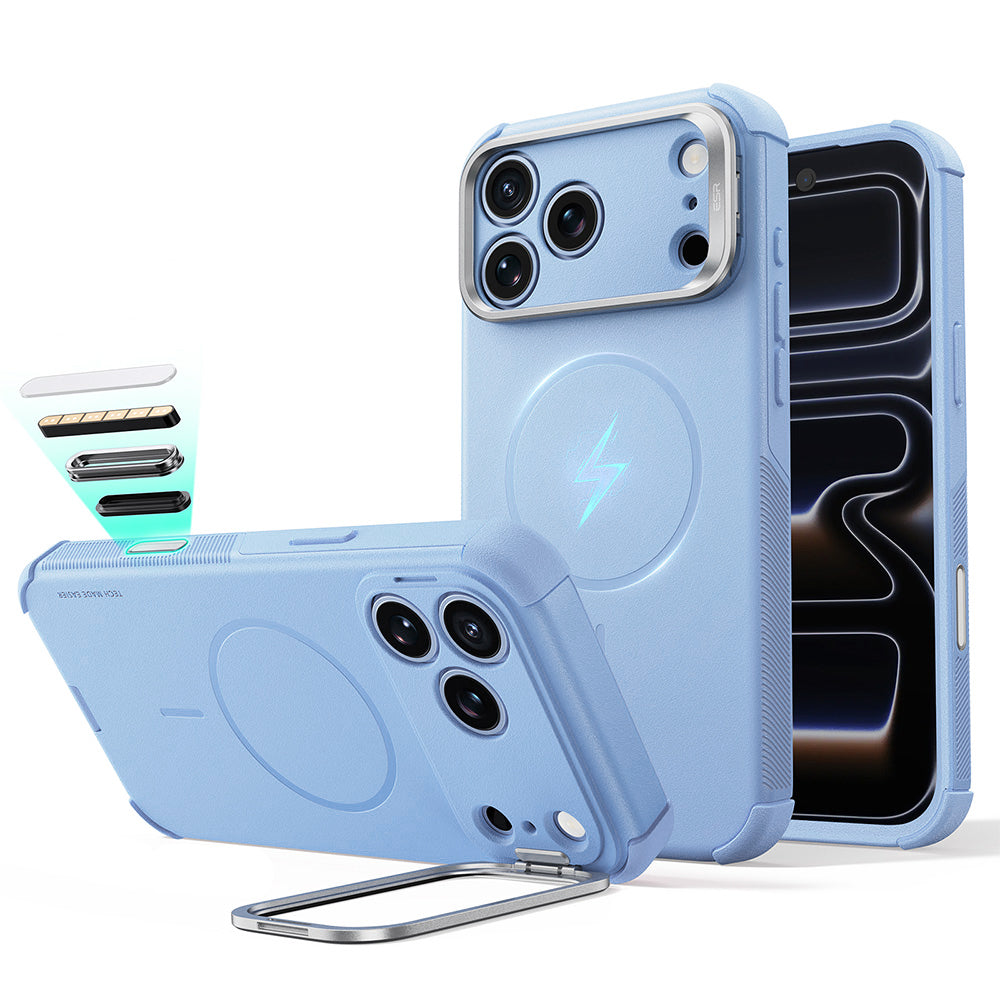 MagSafe-Hülle für Apple iPhone 18 Pro / 17 Pro, ESR, Cyber Armor Kickstand, Blau