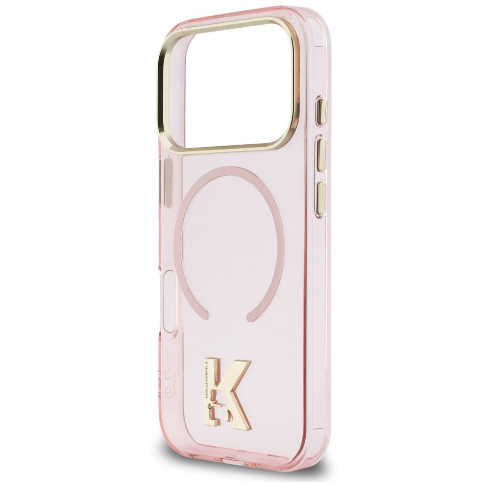 MagSafe-Hülle für Apple iPhone 18 Pro / 17 Pro, Karl Lagerfeld, IML Karl Head Logo, Rosa