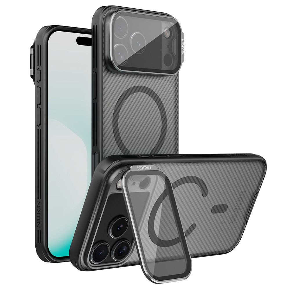 MagSafe-Hülle für Apple iPhone 18 Pro / 17 Pro, Nillkin, CamShield Prop, Schwarz Transparent